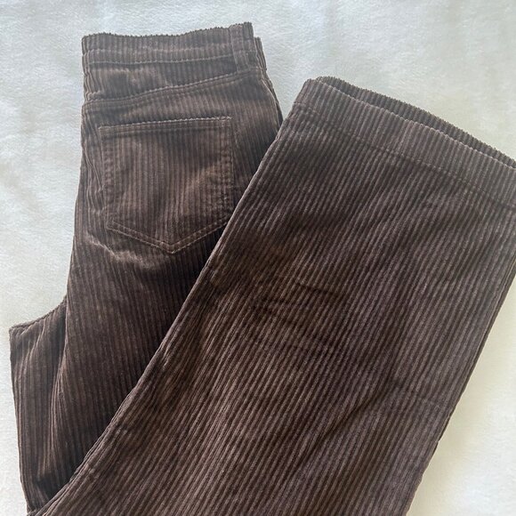 Lands End Corduroy Baggy Pants Womens Wide Leg Hamilton Baggie Y2k 2000s SZ14 - Picture 4 of 13